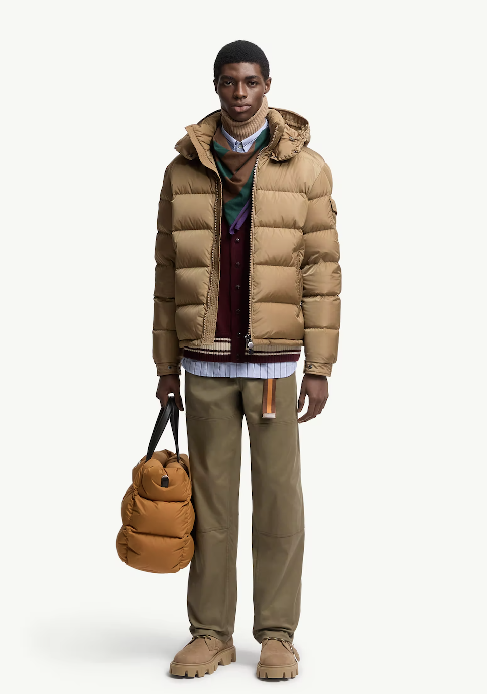 Moncler hombre naranja