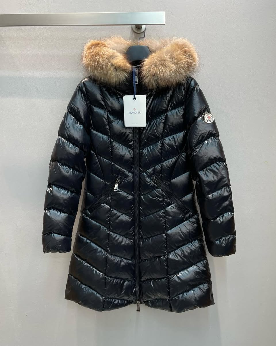Moncler negra Mujer larga