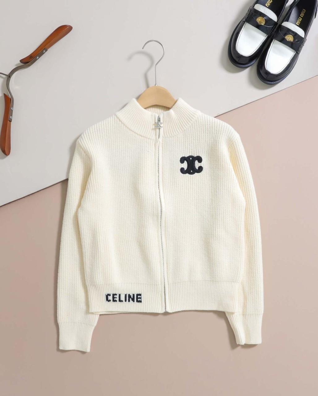 Jacket Celine lana blanca