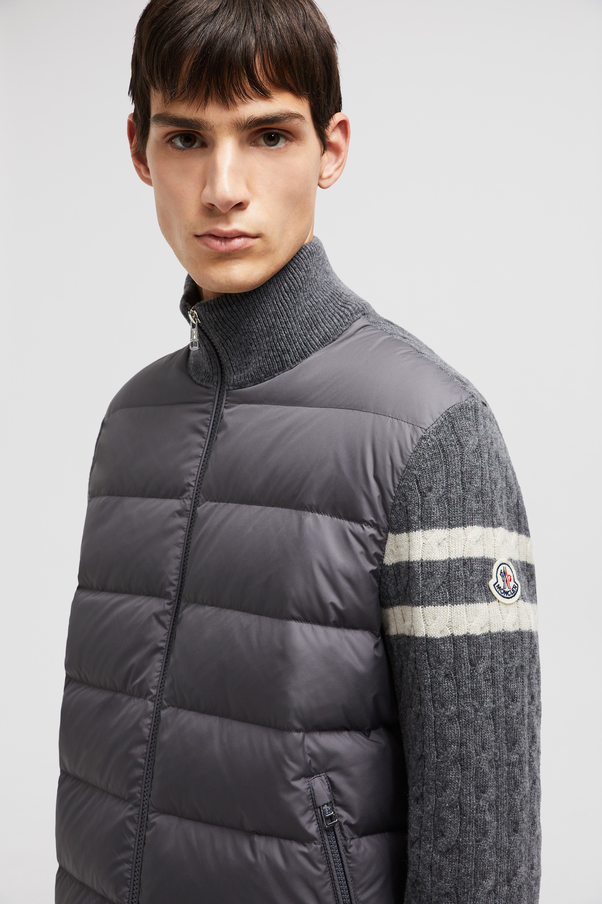 Moncler hombre gris lana
